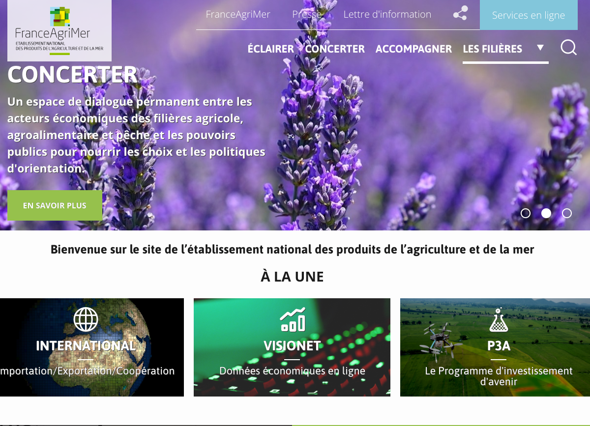 Maintenance évolutive et corrective du site FranceAgriMer